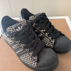 Adidas Checkered Black and White Sneakers